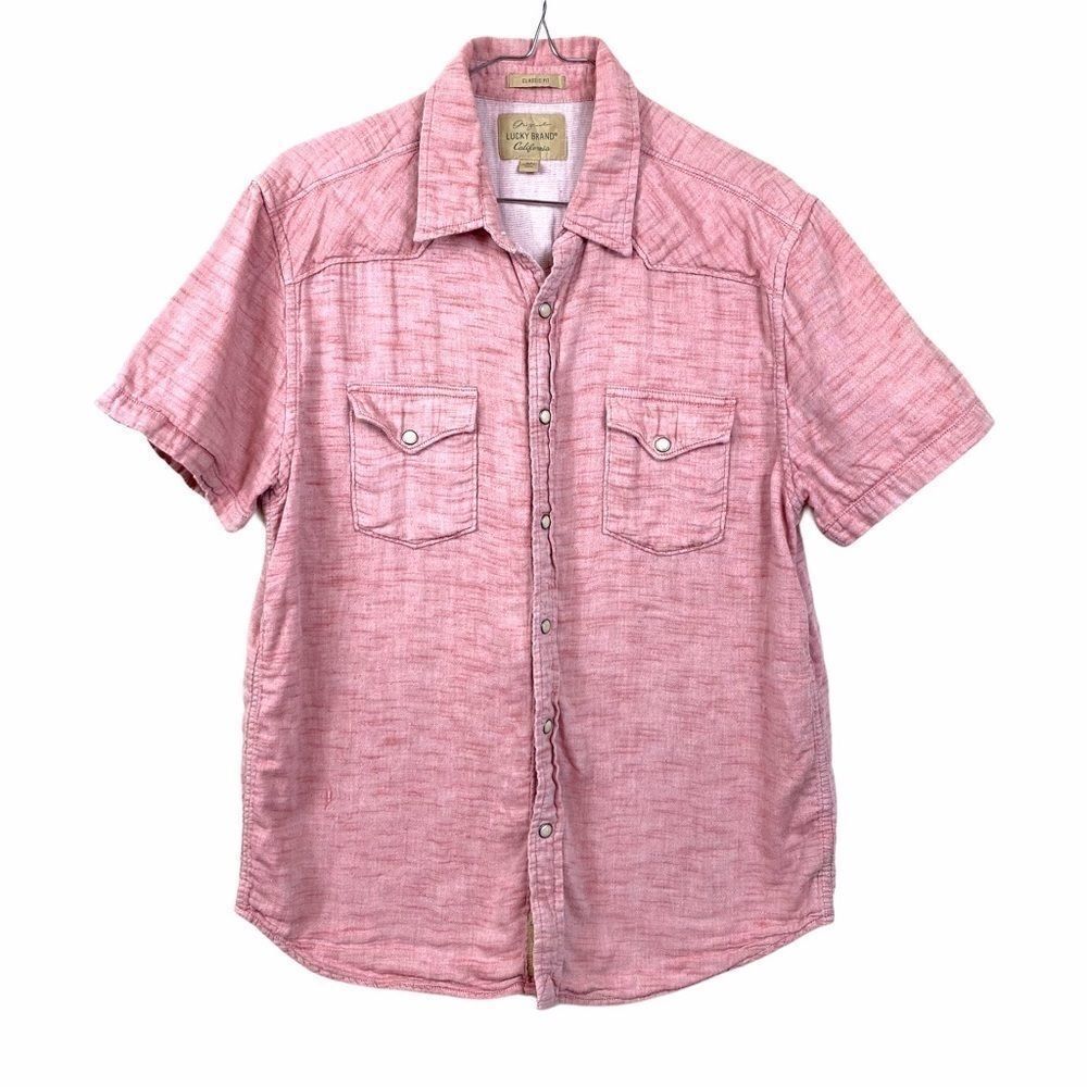 Lucky Brand Jeans Snap Button Shirt Classic Fit